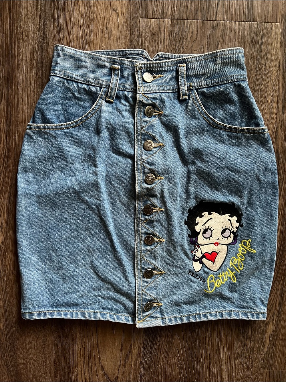Vintage Betty Boop Denim Skirt – Size 34